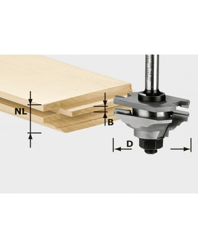 Festool Frez profilowy do wypustów HW S8 D46 x D12-FD