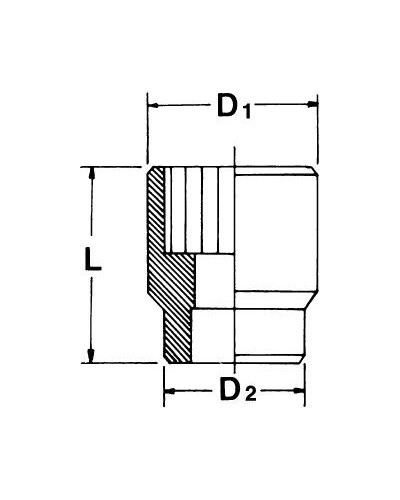 NASADKA 3/4" 12-KĄT CAL. 1-1/16"