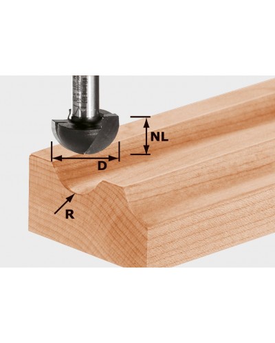 Festool Frez do wgłębień półokrągłych HW S8 R6,35