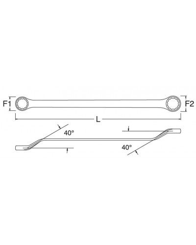 KLUCZ OCZKOWY GIĘTY DWUSTRONNY 10X12 MM