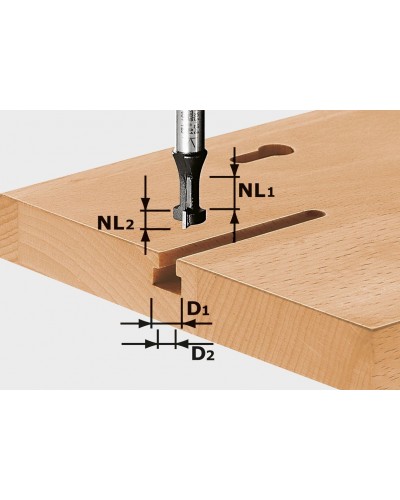 Festool Frez do wpustów "T" HW S8 D10,5/NL13