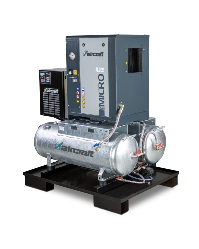 Centralna jednostka sprężonego powietrza ze zbiornikiem 2x100 l, osuszaczem chłodniczym, automatycznym odwadniaczem, filtrem wst