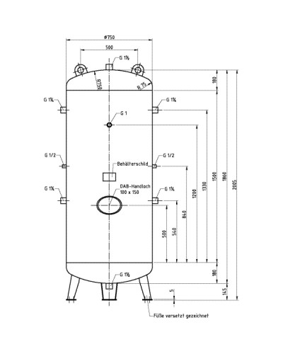 Zbiornik powietrza 750 L... 2