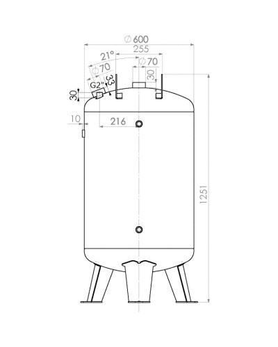 Zbiornik 270ltr. 10bar odłączy 2