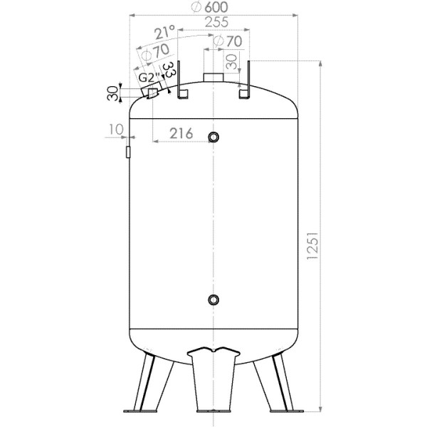 Zbiornik 270ltr. 10bar odłączy
