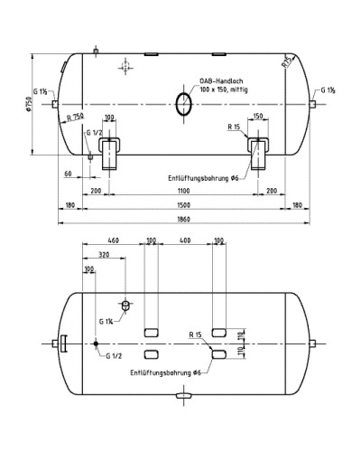 Zbiornik powietrza 750 L... 2