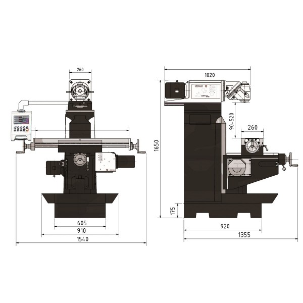 Uniwersalna frezarka OPTImill MT130S... Uniwersalna frezarka OPTImill MT130S...