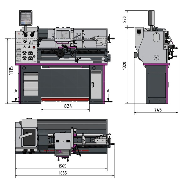 OPTIturn Tokarka TH3309D / 400V / 3Ph...