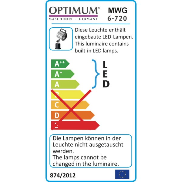 MWG 6-720 Lampa maszynowa