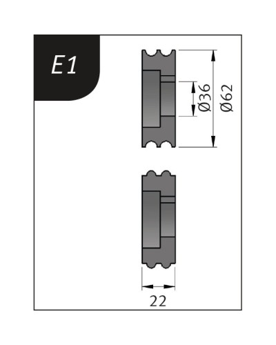 Rolki gniece typu E1