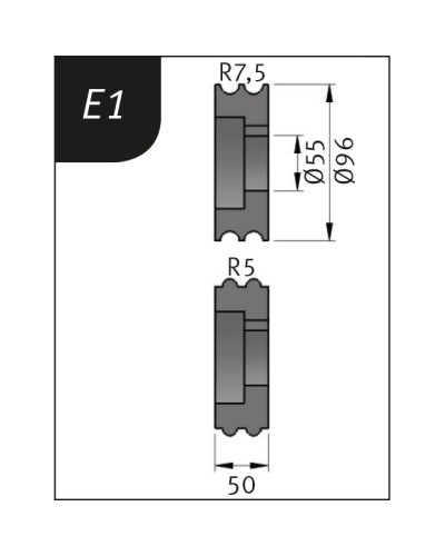 Rolki gniece typu E1
