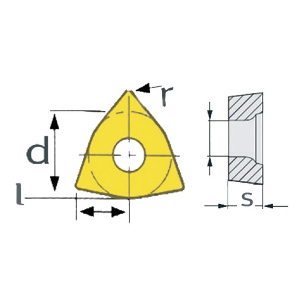 Wymienne płytki obrotowe WCMT 050308
