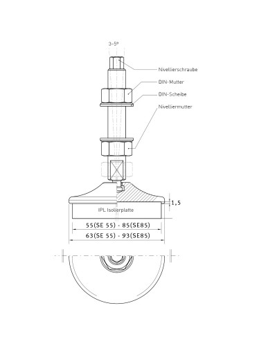 Stopka poziomująca SE55 2