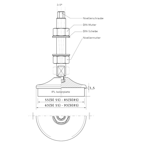Stopka poziomująca SE55