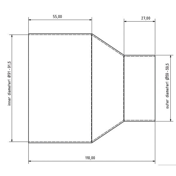 Adapter węża ssącego - GZ40 podwójny