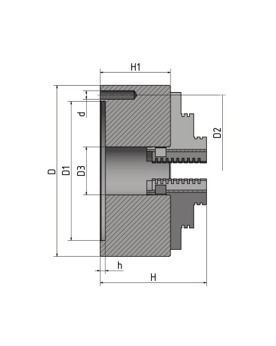 Uchwyt czteroszczękowy 125mm 2