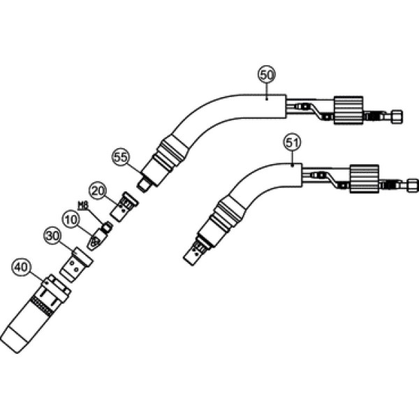 Uchwyt spawalniczy 9W/S 5m Uchwyt spawalniczy 9W/S 5m