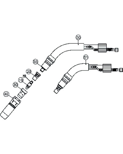 Uchwyt spawalniczy 9W/S 3m 2