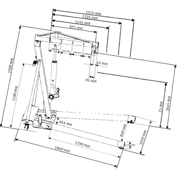 Żuraw warsztatowy WK 2002 LP 2t