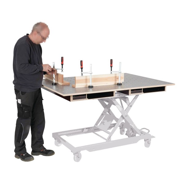 Blat stołu z perforowanej siatki HPL...