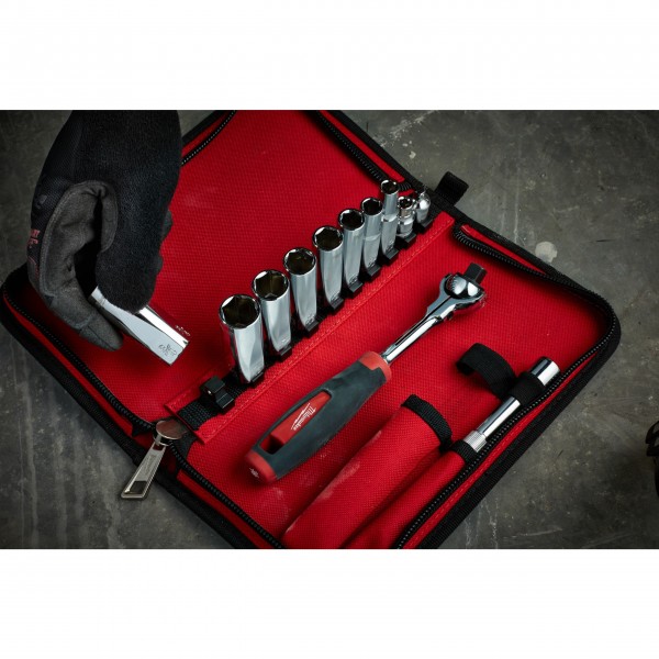 Zestaw nasadek z grzechotką 3/8"...