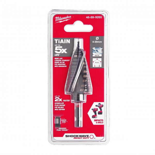 Wiertło stopniowe udarowe Shockwave... Wiertło stopniowe udarowe Shockwave...