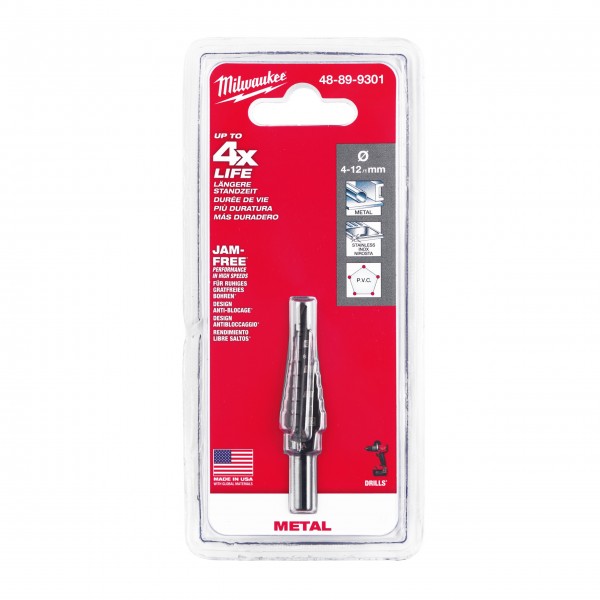 Wiertło stopniowe 4-12mm/1mm Wiertło stopniowe 4-12mm/1mm