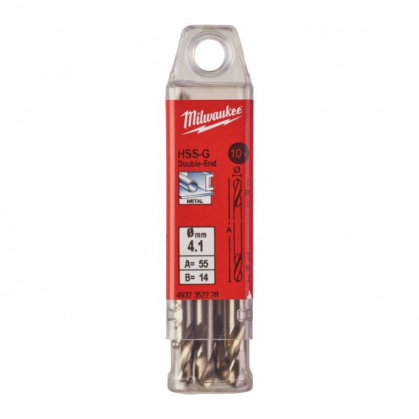 Wiertło do metalu 10 szt.- 4,1/55/14 mm