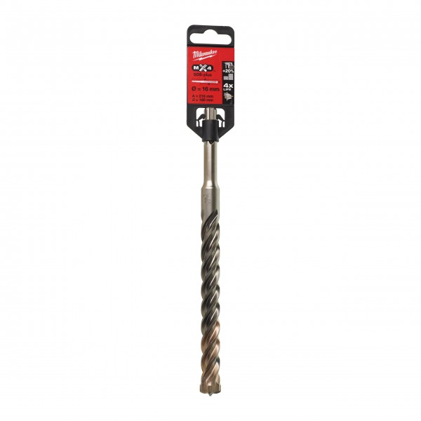 Wiertło SDS Plus MX4 16/150/210 mm Wiertło SDS Plus MX4 16/150/210 mm