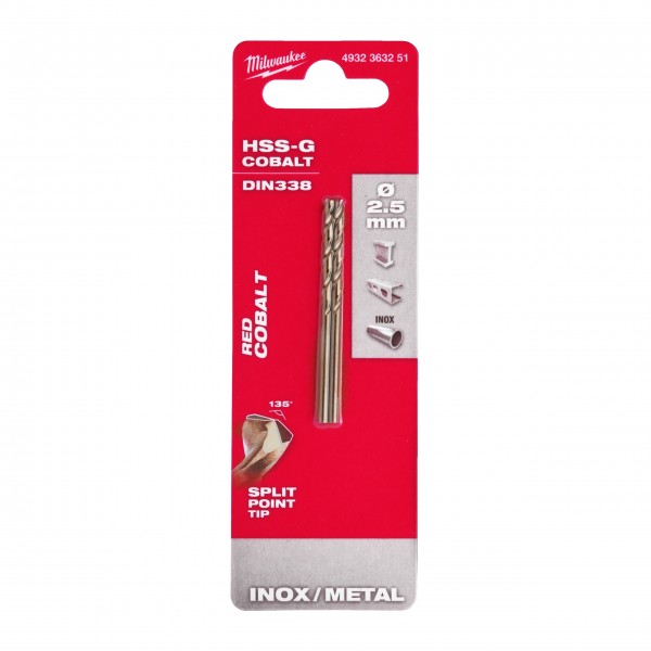 Wiertło do metalu HSS-G CO 2,5 mm (2...