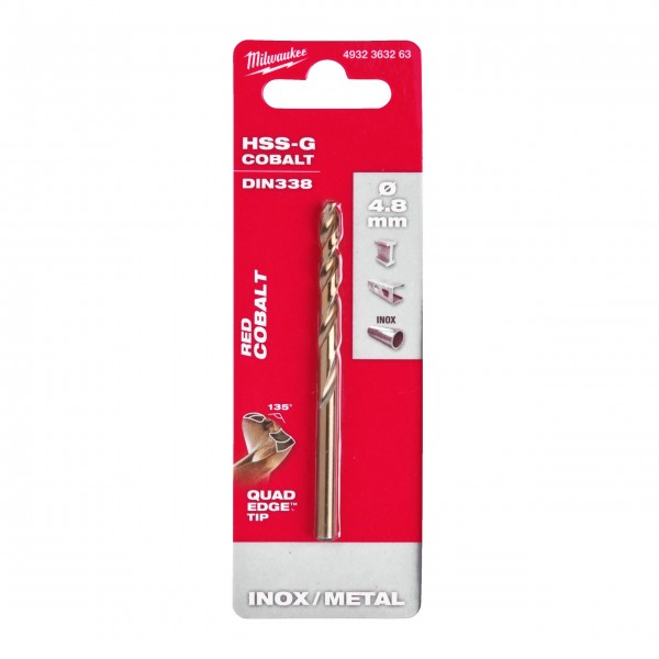 Wiertło do metalu HSS-G CO 4,8 mm (1... Wiertło do metalu HSS-G CO 4,8 mm (1...