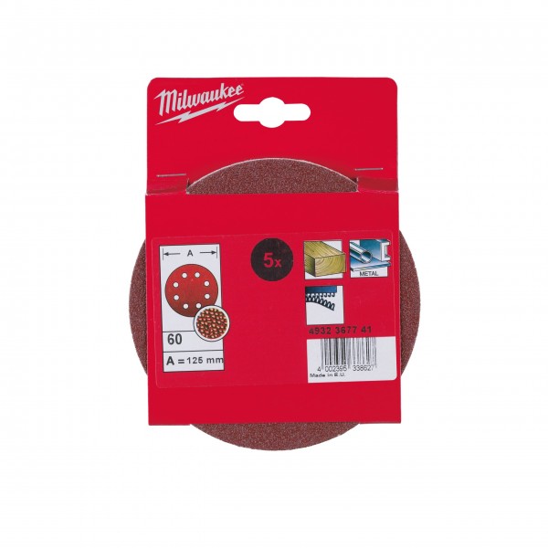 Papier ścierny Ø125 G60  1 op. - 5 szt. Papier ścierny Ø125 G60  1 op. - 5 szt.