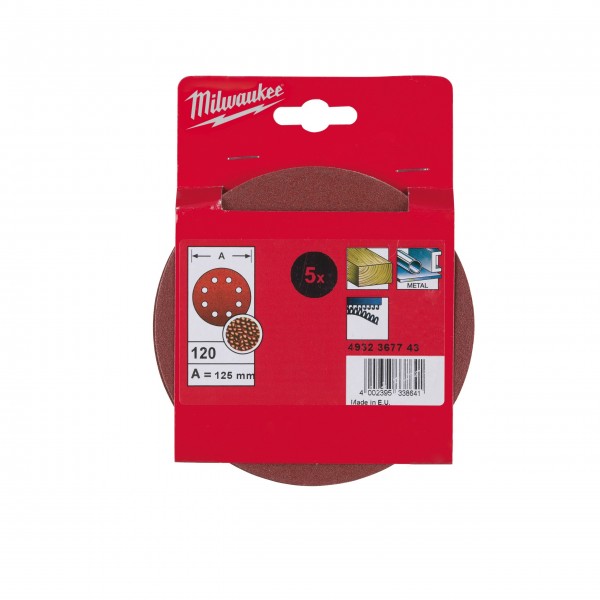 Papier ścierny Ø125 G120  1 op. - 5 szt.