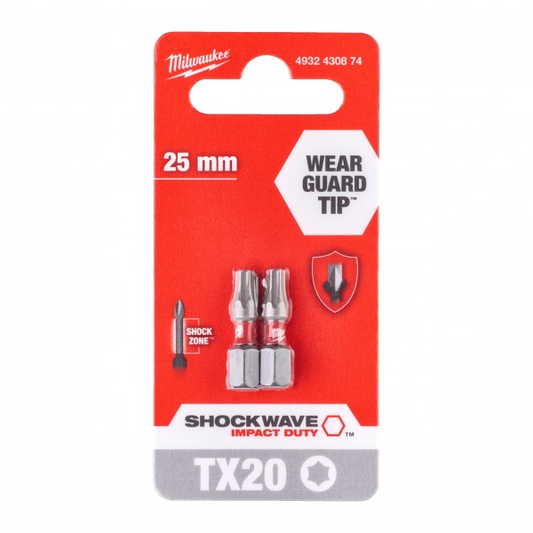 Bit udarowy Shockwave TX20 25mm-2szt.