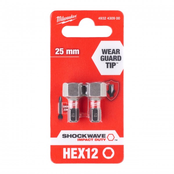 Bit Shockwave Hex12 25mm-2szt.