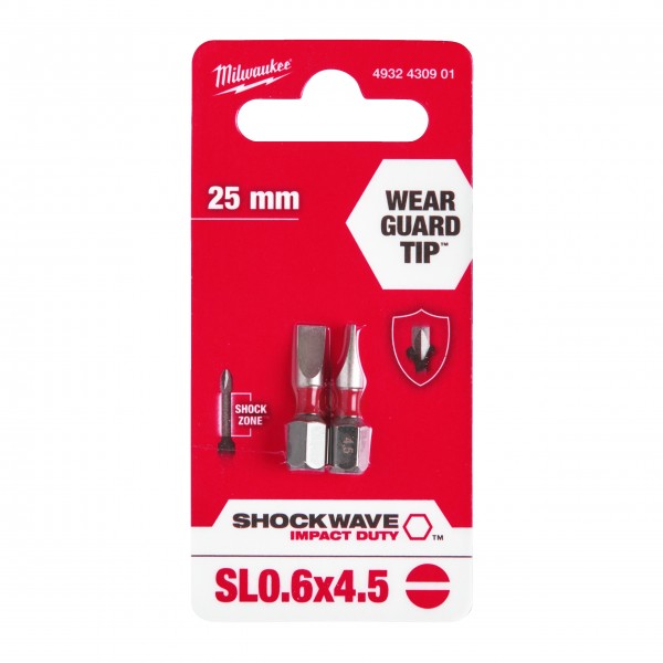 Bit Shockwave SL0,6x4,5 25mm-2szt.