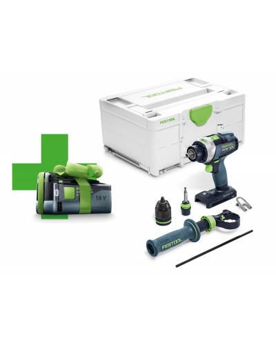 Festool Akumulatorowa wiertarko-wkrętarka udarowa TPC 18/4 I-Basic-5,0 QUADRIVE