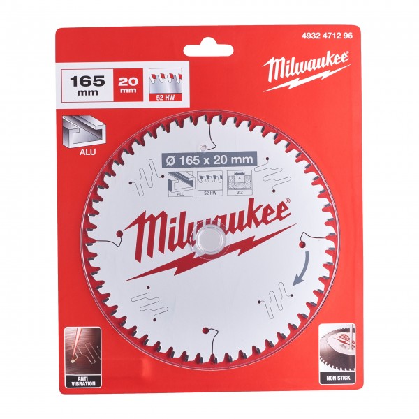 Tarcza pilarska ALU165X20X2.2X52TF NEG.