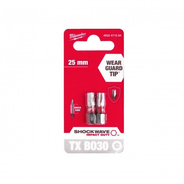 Bity udarowe ShW TX BO30 25mm-2 szt.