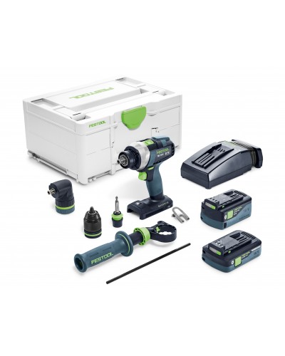 Festool Akumulatorowa wiertarko-wkrętarka TDC 18/4 5,2/4,0 I-Set QUADRIVE