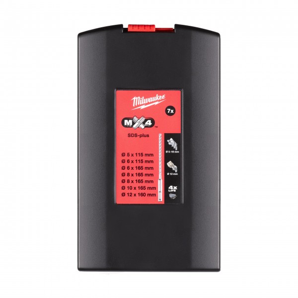 Zestaw wierteł SDS Plus MX4 - 7szt