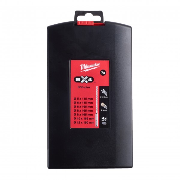 Zestaw wierteł SDS Plus MX4 - 7szt