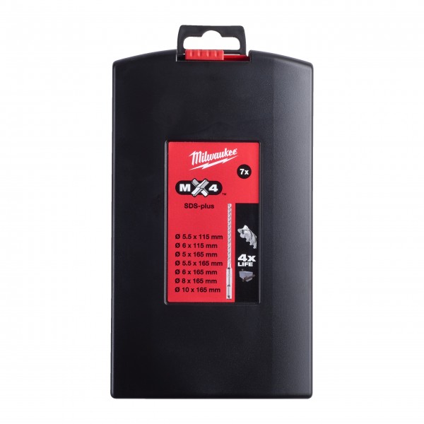 Zestaw wierteł SDS Plus MX4 - 7szt Zestaw wierteł SDS Plus MX4 - 7szt