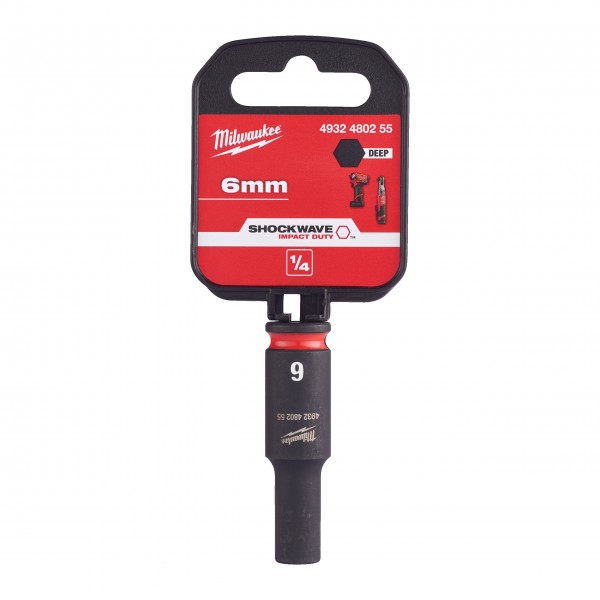 Nasadka udarowa długa SHW 1/4" 6 mm, Hex