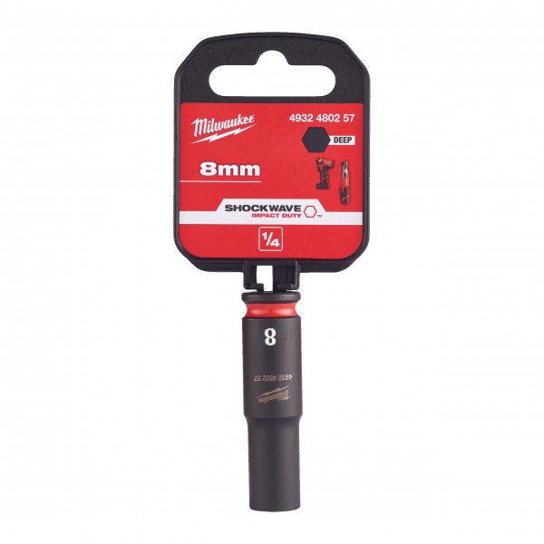 Nasadka udarowa długa SHW 1/4" 8 mm, Hex