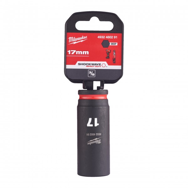 Nasadka udarowa długa SHW 3/8" 17 mm Hex