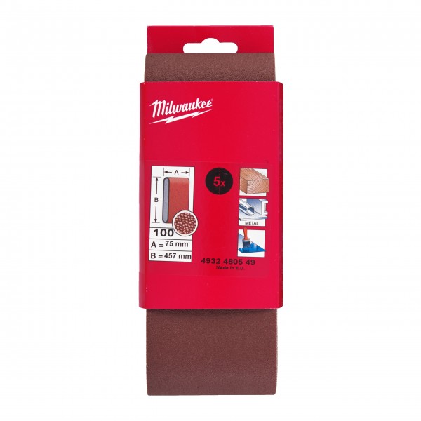 Taśma ścierna 75x457 ziarn. 100 (5...