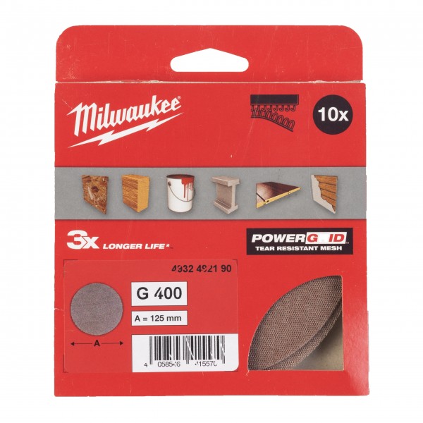 Siatka ścierna POWERGRID Ø125 G400 -... Siatka ścierna POWERGRID Ø125 G400 -...