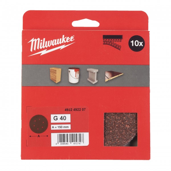 Papier ścierny Ø150/6 otworów G40 -...