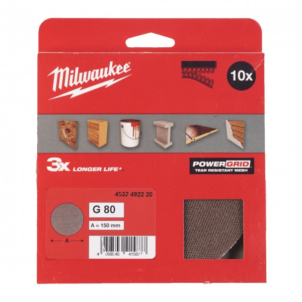 Siatka ścierna POWERGRID Ø150 G80 -... Siatka ścierna POWERGRID Ø150 G80 -...